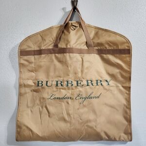 Burberry Tan Garment Bag Full Size Fold Up Nylon Carry Handles